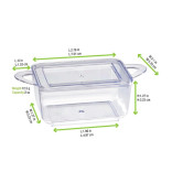 LOUKIA Transparent Casserole Dish with Rigid Lid 2.5oz L:2.5in W:2in H:1.1in - 24 pcs LOUKIA Transparent Casserole Dish with Rigid Lid 2.5oz L:2.5in W:2in H:1.1in - 24 pcs